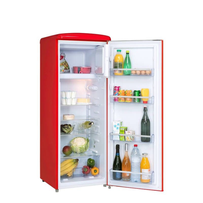 Vertikaler Retro Vintage Schwarzer Kühlschrank 218L RF218RRA++ FrigeluX