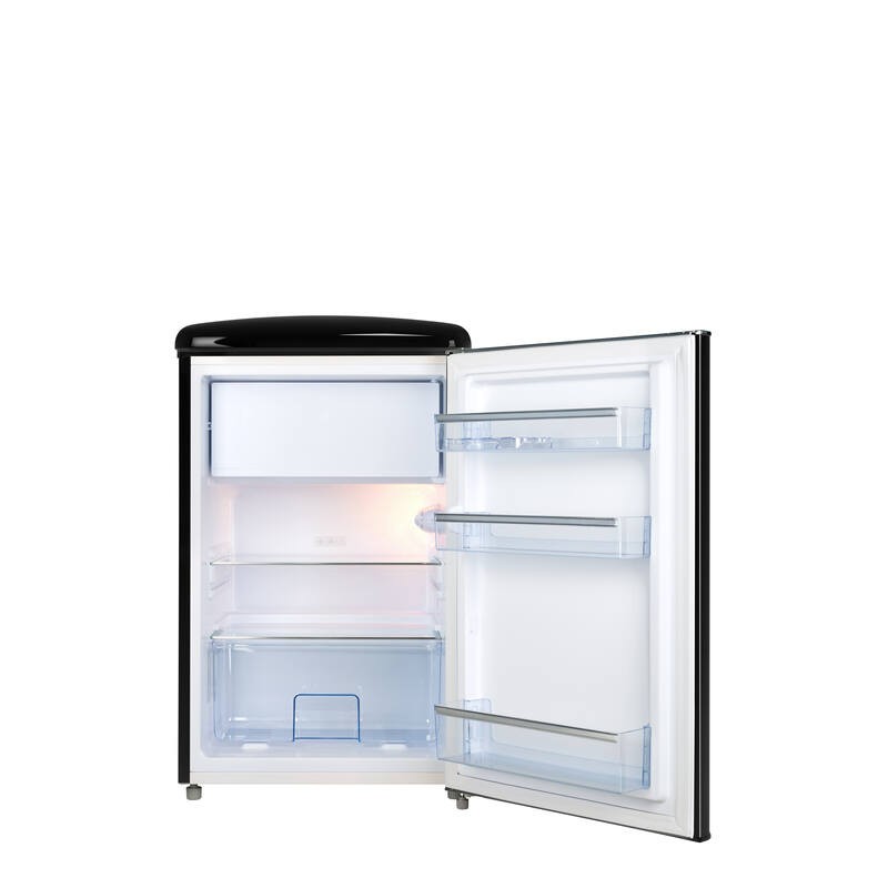 Retro Vintage Zwarte Tafelkoelkast 108L R4TT108RNE - FrigeluX