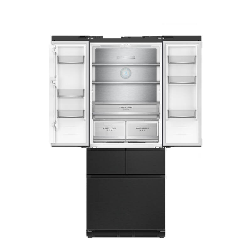 Zwarte French Door Koel-vriescombinatie FRD190XBI 413L - FrigeluX