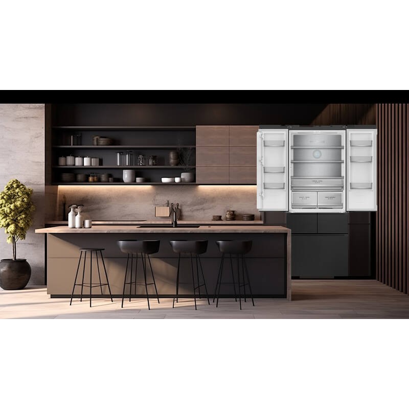 Zwarte French Door Koel-vriescombinatie FRD190XBI 413L - FrigeluX
